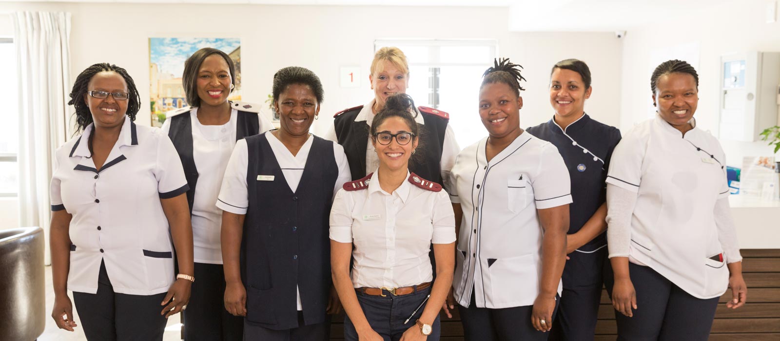 staff at Evergreen's healthcare unit